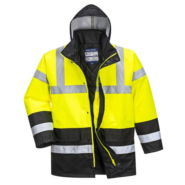 S466 - Hi-Vis Contrast Winter Traffic Jacket Yellow/Black