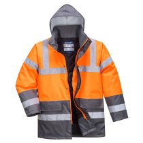 S467 - Hi-Vis Contrast Winter Traffic Jacket Orange/Grey