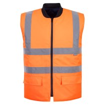 S469 - Hi-Vis Reversible Bodywarmer Orange