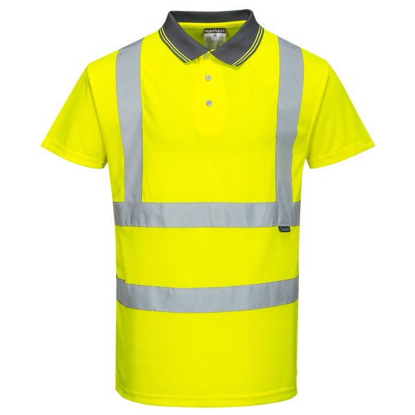 S477 - Hi-Vis Polo Shirt S/S Yellow