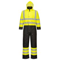 S485 - Hi-Vis Contrast Winter Coverall Yellow/Black