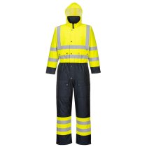 S485 - Hi-Vis Contrast Winter Coverall Yellow/Navy