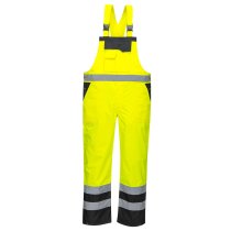 S488 - Hi-Vis Breathable Contrast Rain Bib and Brace Yellow/Black