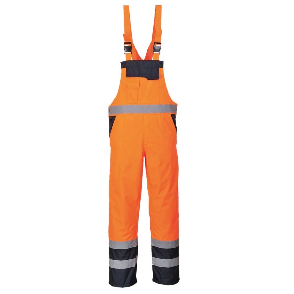 S489 - Hi-Vis Contrast Winter Bib and Brace Orange