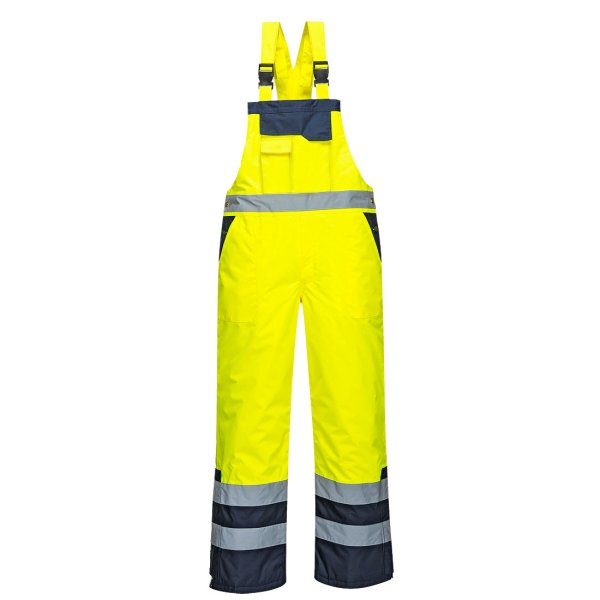 S489 - Hi-Vis Contrast Winter Bib and Brace Yellow