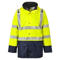 S496 - Sealtex Ultra Hi-Vis Contrast Rain Jacket Yellow/Navy