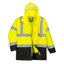 S768 - Hi-Vis 5-in-1 Contrast Executive Jacket Yellow/Black