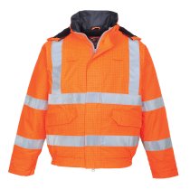 S773 - Bizflame Rain Hi-Vis Antistatic FR Bomber Jacket Orange