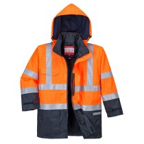 S779 - Bizflame Rain Hi-Vis Multi-Protection Jacket Orange/Navy