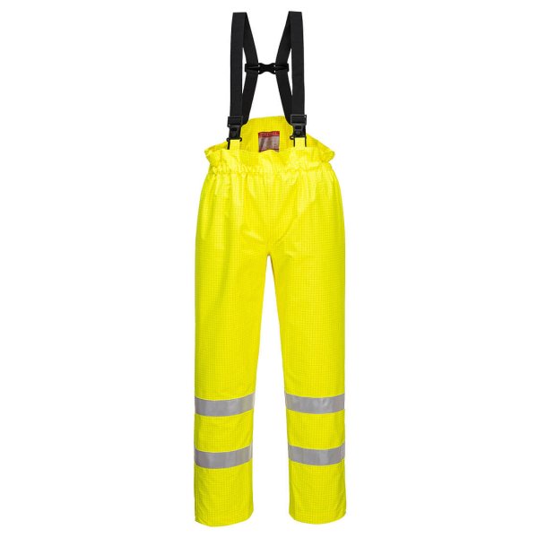 S780 - Bizflame Rain Unlined Hi-Vis Antistatic FR Trousers Yellow