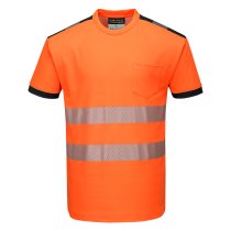 T181 - PW3 Hi-Vis Cotton Comfort T-Shirt S/S Orange/Black