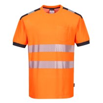 T181 - PW3 Hi-Vis Cotton Comfort T-Shirt S/S Orange/Grey