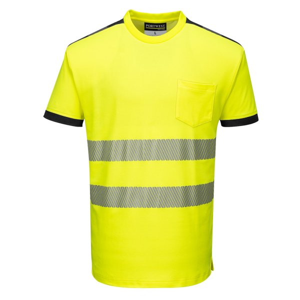 T181 - PW3 Hi-Vis Cotton Comfort T-Shirt S/S Yellow/Black