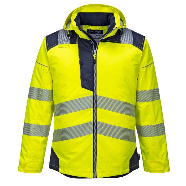 T400 - PW3 Hi-Vis Winter Jacket Yellow/Navy