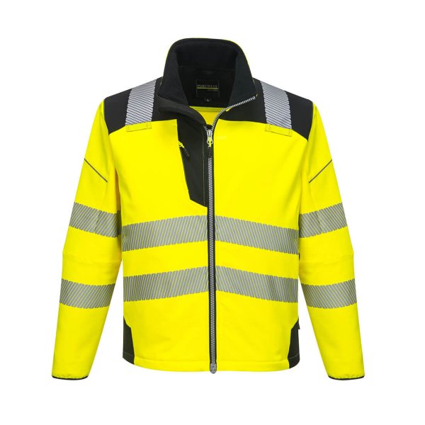 T402 - PW3 Hi-Vis Softshell (3L) Yellow/Black