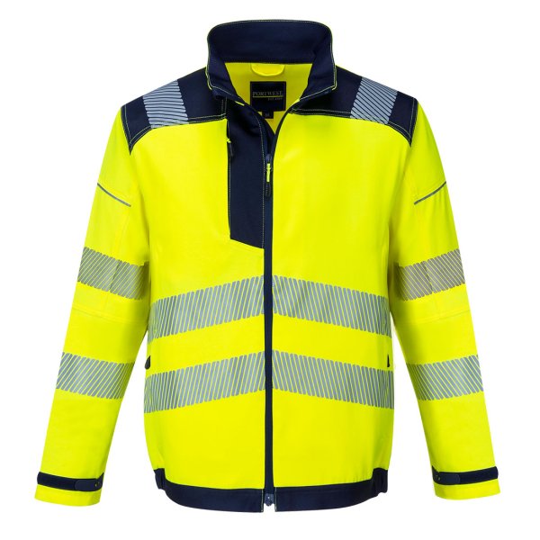 T500 - PW3 Hi-Vis Work Jacket Yellow/Navy