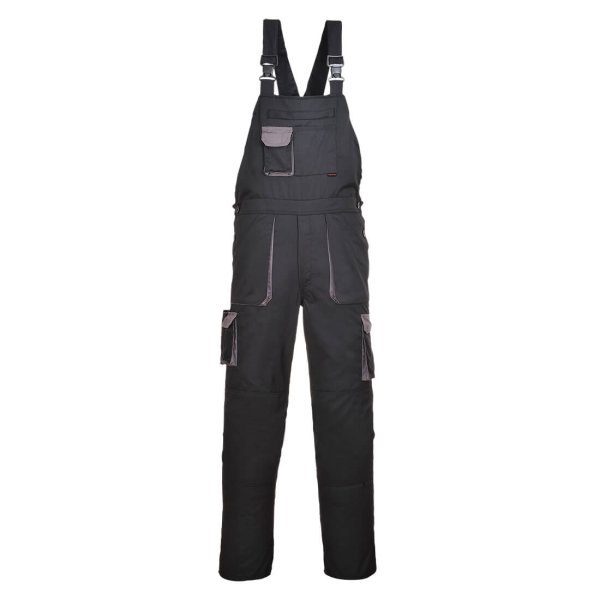 TX12 - Portwest Texo Contrast Bib and Brace Black