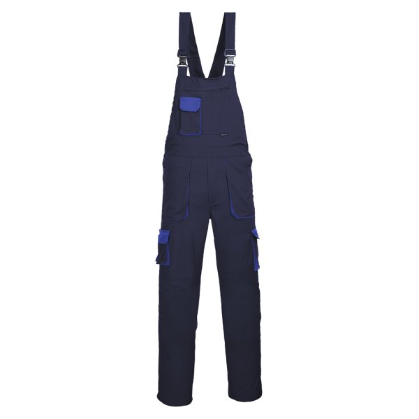 TX12 - Portwest Texo Contrast Bib and Brace Navy Tall