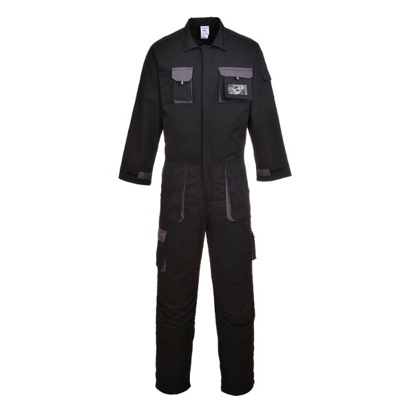 TX15 - Portwest Texo Contrast Coverall Black