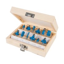 Silverline 1/4″ TCT Router Bit Set 12pce