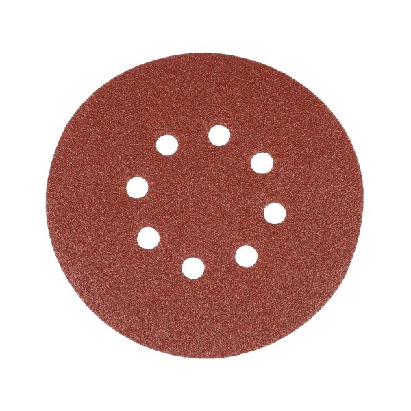 Silverline Hook & Loop Discs Punched 150mm 10pk 80 Grit