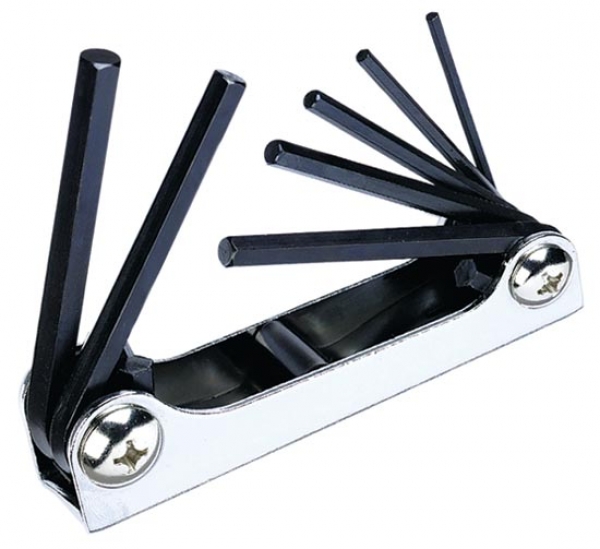 Metric hexagon key folding set - 7pc