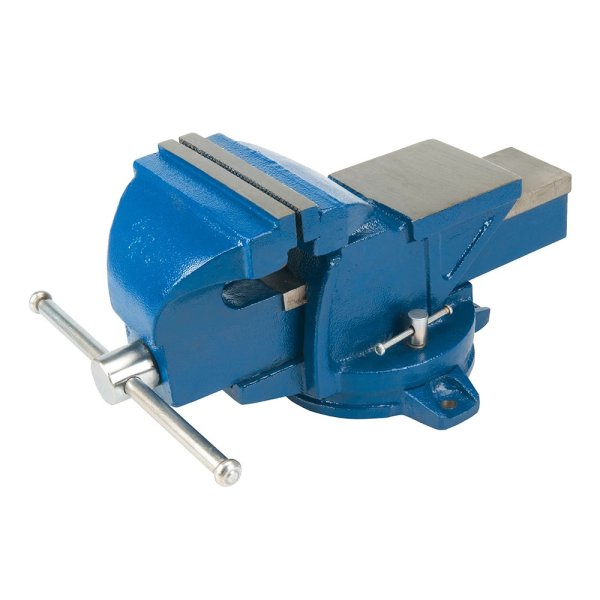 Silverline Workshop Vice Swivel Base 100mm (4") Jaw Capacity 120mm / 8kg