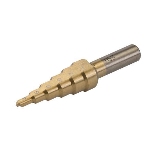 Silverline Titanium-Coated HSS Step Drill 4 - 14mm