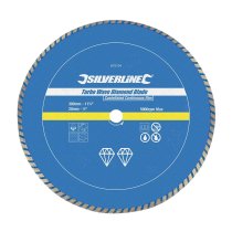 Silverline Turbo Wave Diamond Blade 300 x 20mm Castellated Continuous Rim