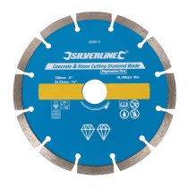 Silverline Concrete & Stone Cutting Diamond Blade 150 x 22.23mm Segmented Rim