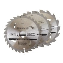 Silverline TCT Circular Saw Blades 16, 24, 30T 3pk 165 x 30 - 20, 16, 10mm Rings