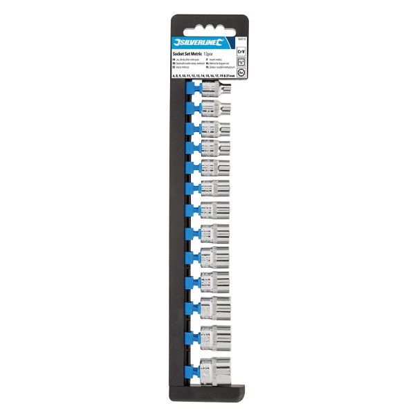 Silverline Socket Set 3/8" Drive 6pt Metric 13pce 6 - 21mm