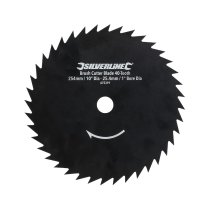 Silverline Brush Cutter Blade 40-Tooth 254mm / 10″ Dia - 25.4mm / 1″ Bore Dia