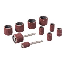 Silverline Rotary Tool Drum Sanding Kit 12pce 6.35mm (1/4″) & 12.70mm (1/2″)