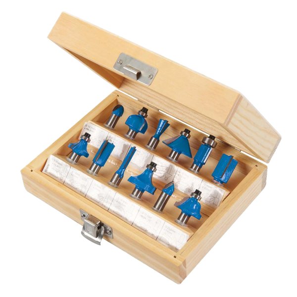 Silverline 8mm TCT Router Bit Set 12pce