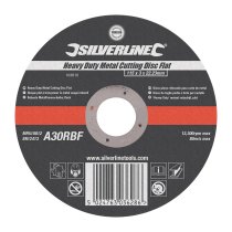 Silverline Heavy Duty Metal Cutting Disc Flat 115 x 3 x 22.23mm