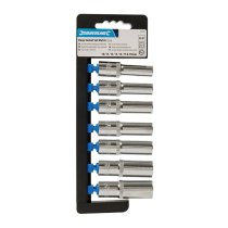 Silverline Deep Socket Set 1/2″ Drive 6pt Metric 7pce 10 - 19mm