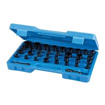 Silverline Impact Socket Set 6pt Metric / A/F 35pce