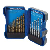 Silverline Titanium-Coated HSS & Masonry Drill Bit Set 19pce