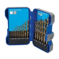 Silverline Titanium-Coated HSS Drill Bit Set 17pce 1 - 9mm