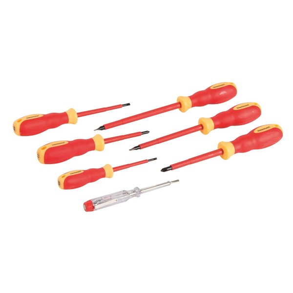 Silverline VDE Soft-Grip Electricians Screwdriver Set 7pce