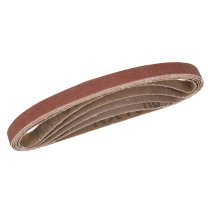 Silverline Sanding Belts 10 x 330mm 5pce 40, 60, 2 x 80, 120G